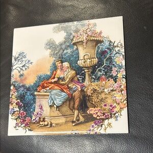 H&R Johnson Vintage Tile, Romance Scene